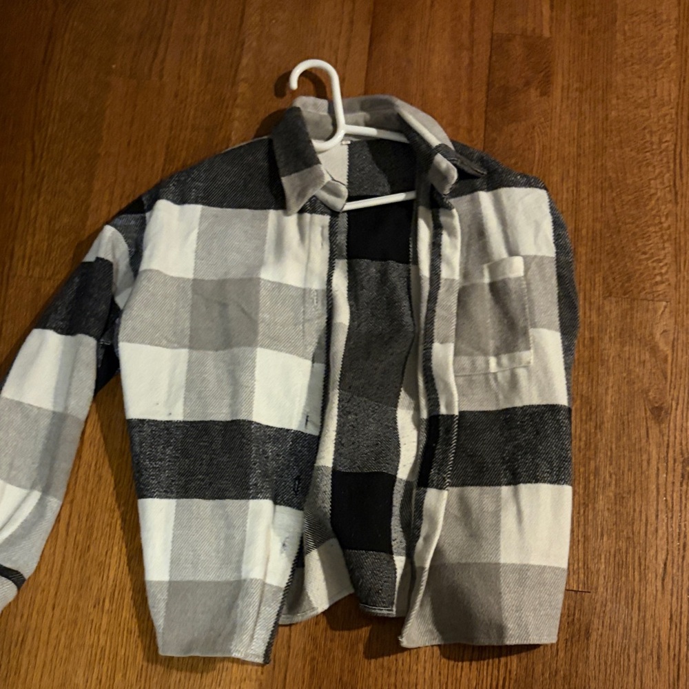 Plaid Women's Jacket - Black, Gray, White